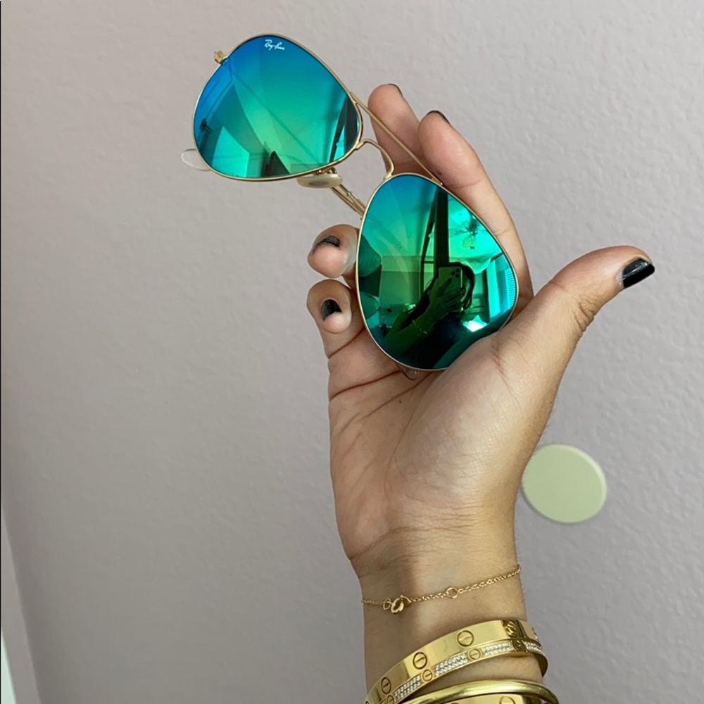 Blue/Green Aviator Ray-Bans